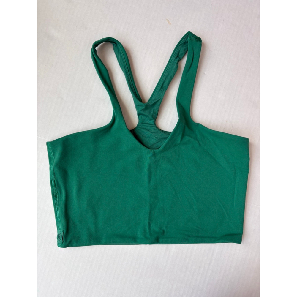 Women's Lululemon Bend This V and Racer Sports Bra Green Size XXS/XS